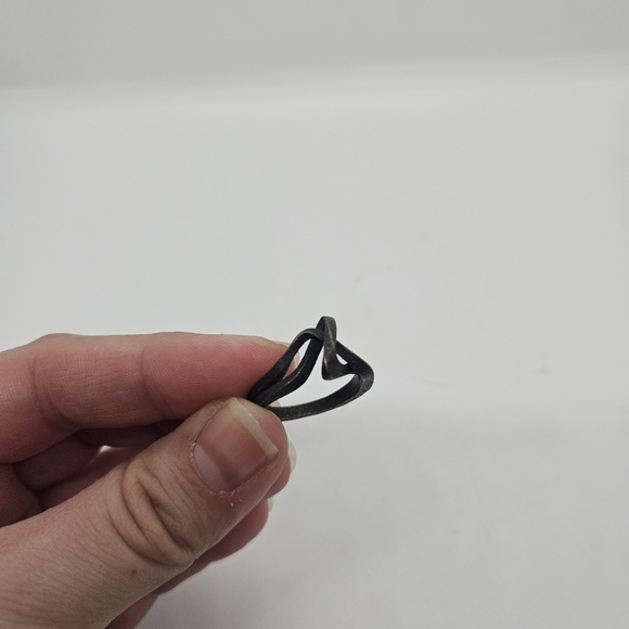 dark wrought iron twisted ring size 8 - Picture 3 of 5